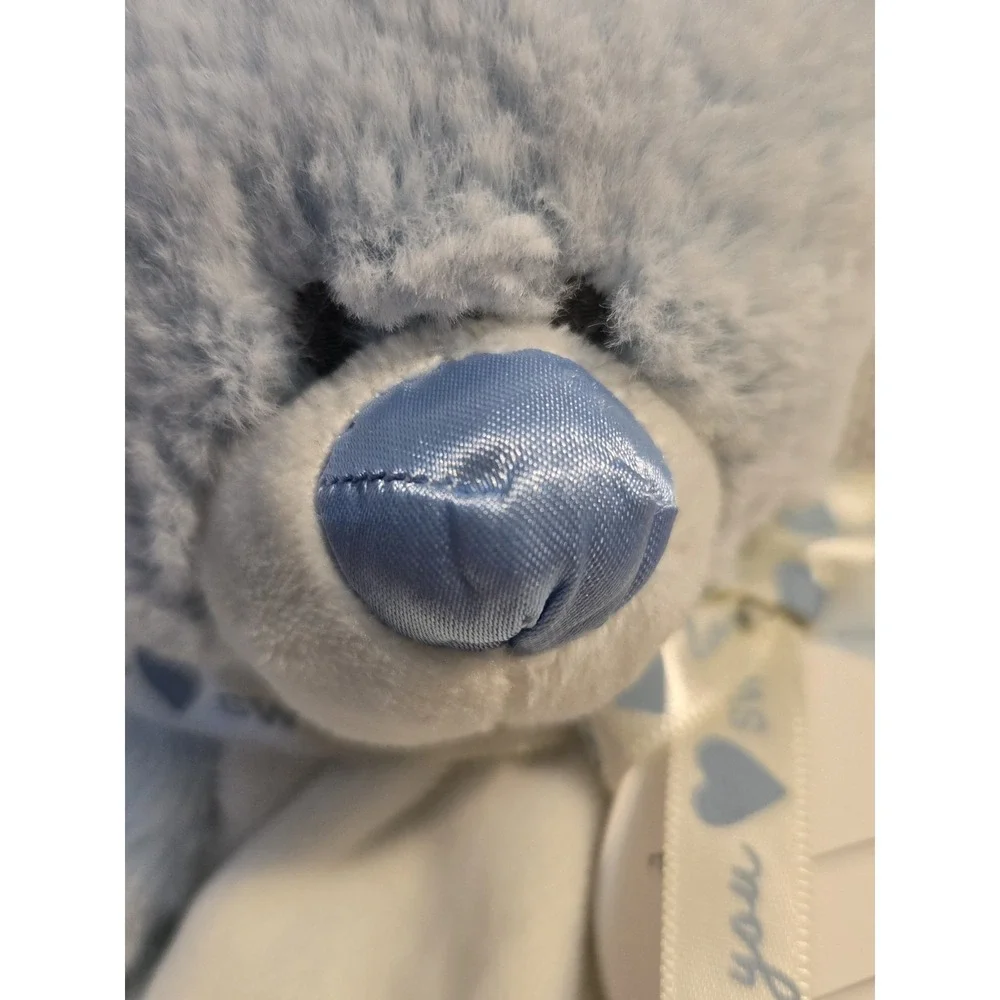 DEMDAKO Sweet Boy‎ Blue Bear Security Blanket Lovey Rattle Plush Baby NEW